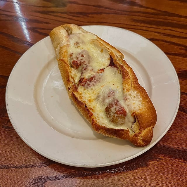 Meatball Parmigiana Hot Sub.